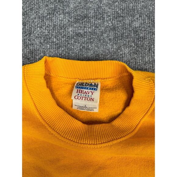 Vintage Long Beach California Sweatshirt Gold Gildan Heavy Cotton L Pullover - Picture 3 of 13